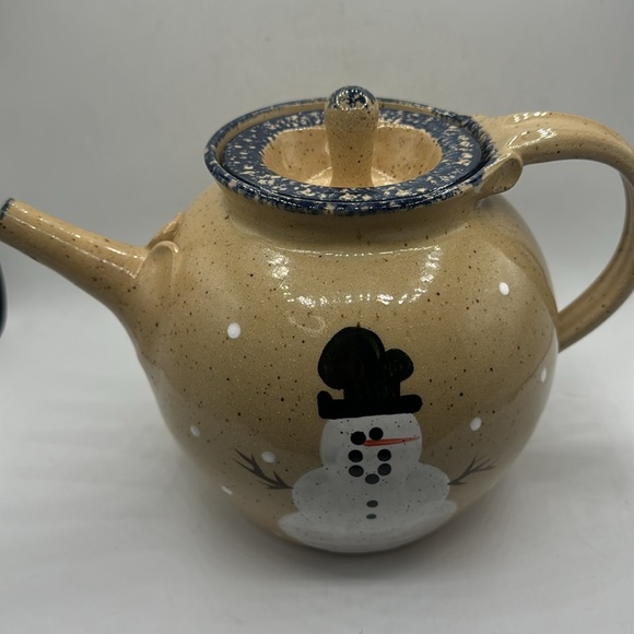 Three Rivers Pottery Teapot snowman - Picture 2 of 10